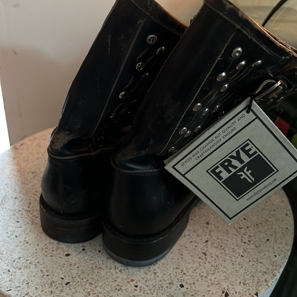 Frye leather studded distressed boots - Picture 3 of 5